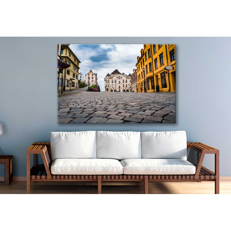 Bella Home Aksla City Alesund Street View Print Canvas Ready to hang