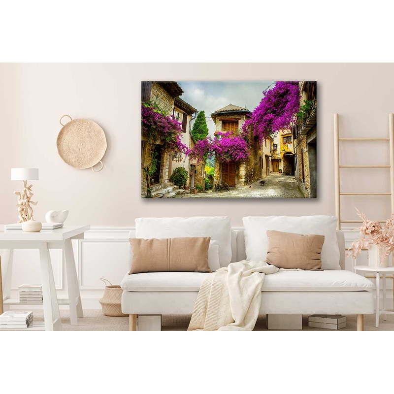 Bella Home Beautiful Old Town Of Provence Print Canvas Ready to hang