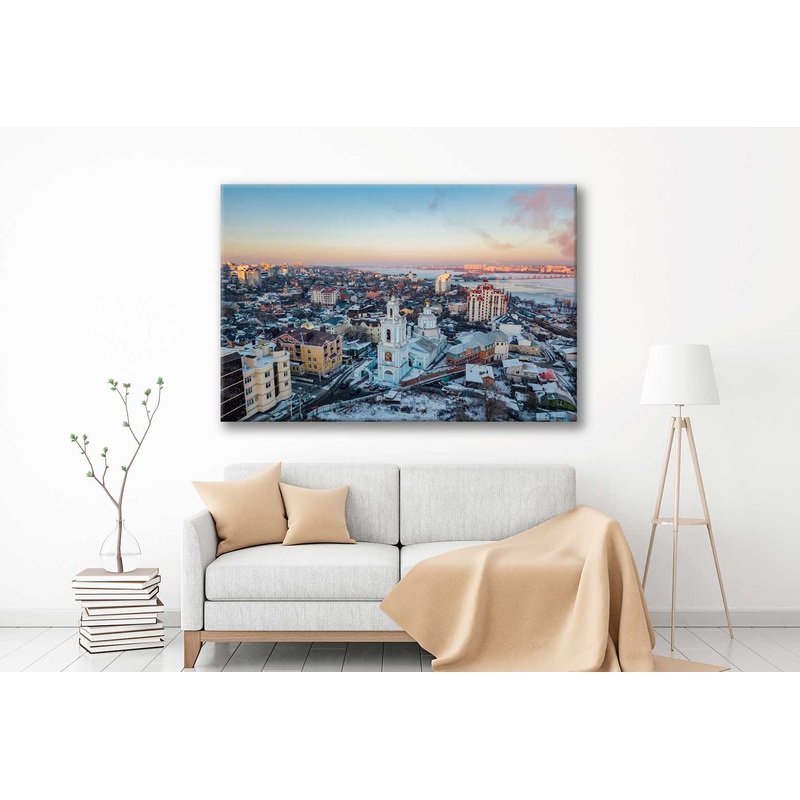 Bella Home Church Of St. Nicholas Winter View Print Canvas Ready to hang
