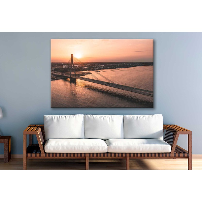 Bella Home City River & Buildings Copenhagen Print Canvas Ready to hang