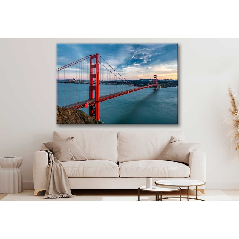 Bella Home Golden Gate Bridge in USA Aerial Print Canvas Ready to hang