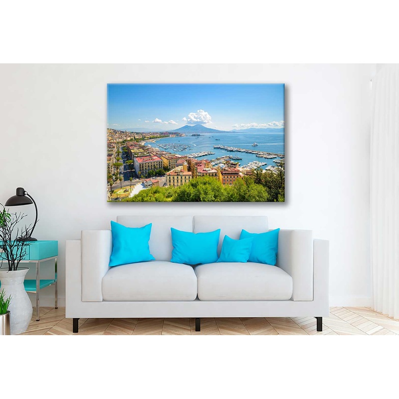 Bella Home Naples, Italy Posillipo Hill View Print Canvas Ready to hang