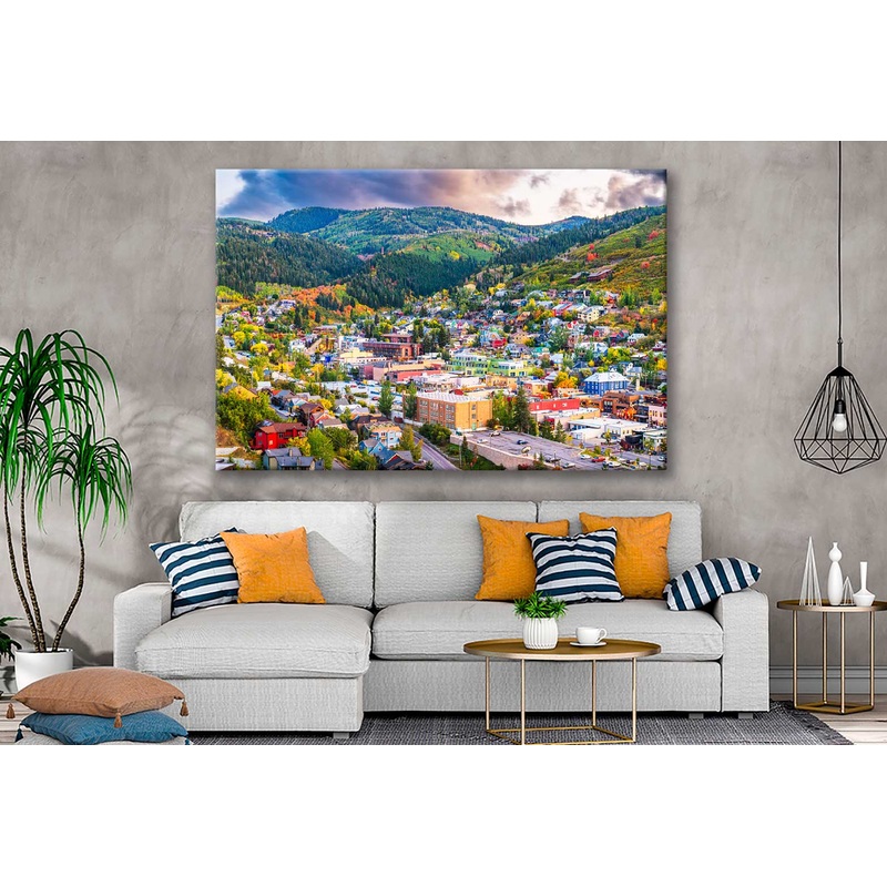 Bella Home Park City View Utah USA Downtown Print Canvas Ready to hang