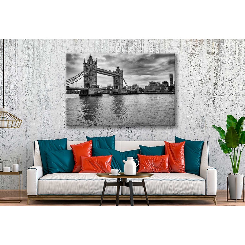 Bella Home Tower Bridge Over The River Thames Print Canvas Ready to hang
