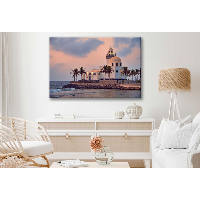 Bella Home View of Island Mosque in Jeddah Print Canvas Ready to hang