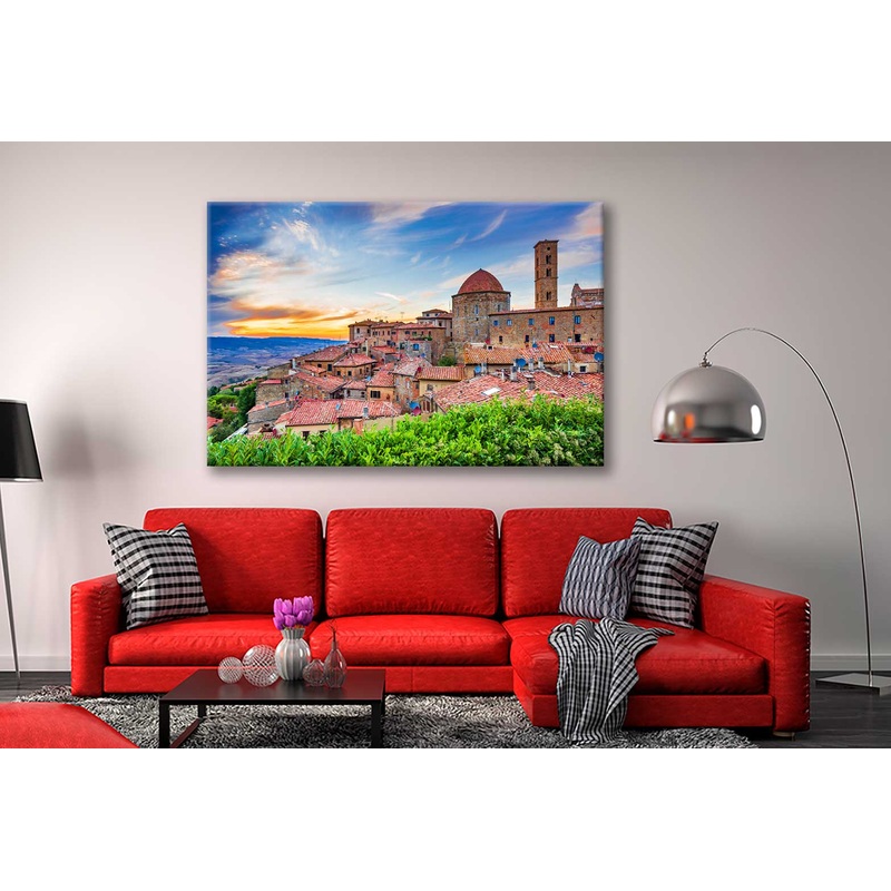 Bella Home Volterra, Tuscany Medieval Town Print Canvas Ready to hang