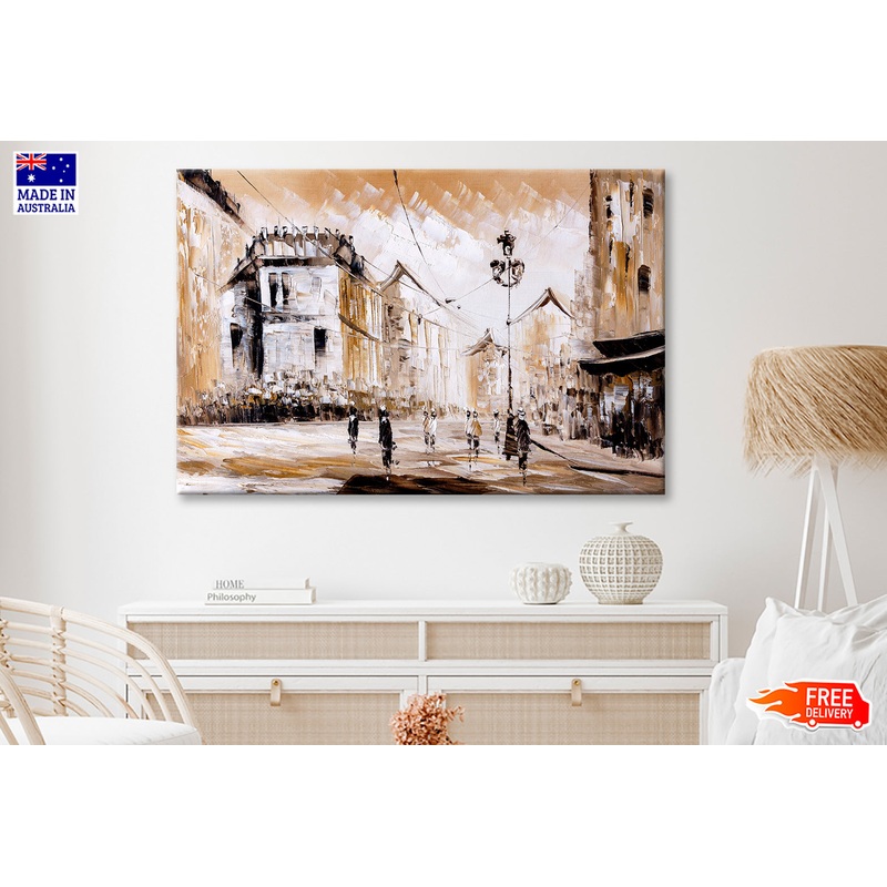 Paris Street & People Watercolor Painting Wall Art Limited Edition High Quality Print