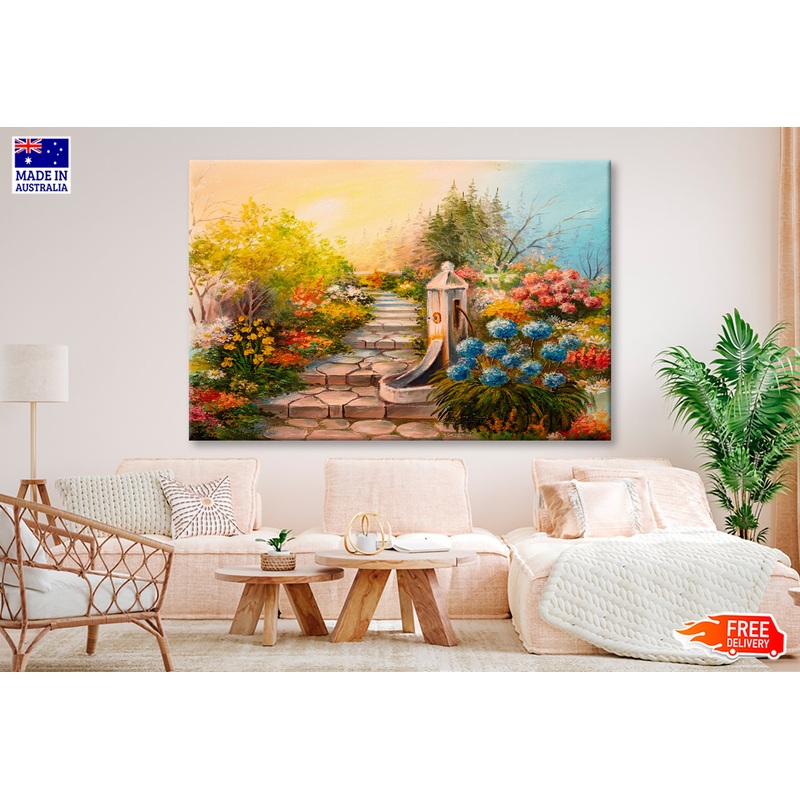Stone Stairs In The Forest Oil Painting Limited Edition High Quality Print