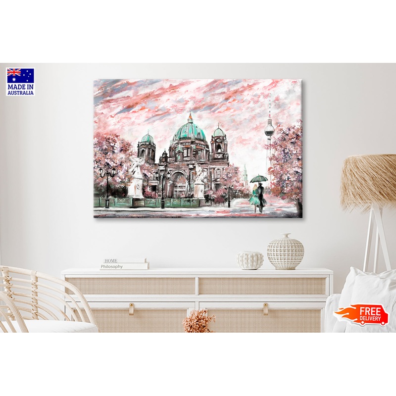 Street View Of Berlin Oil Painting Wall Art Limited Edition High Quality Print