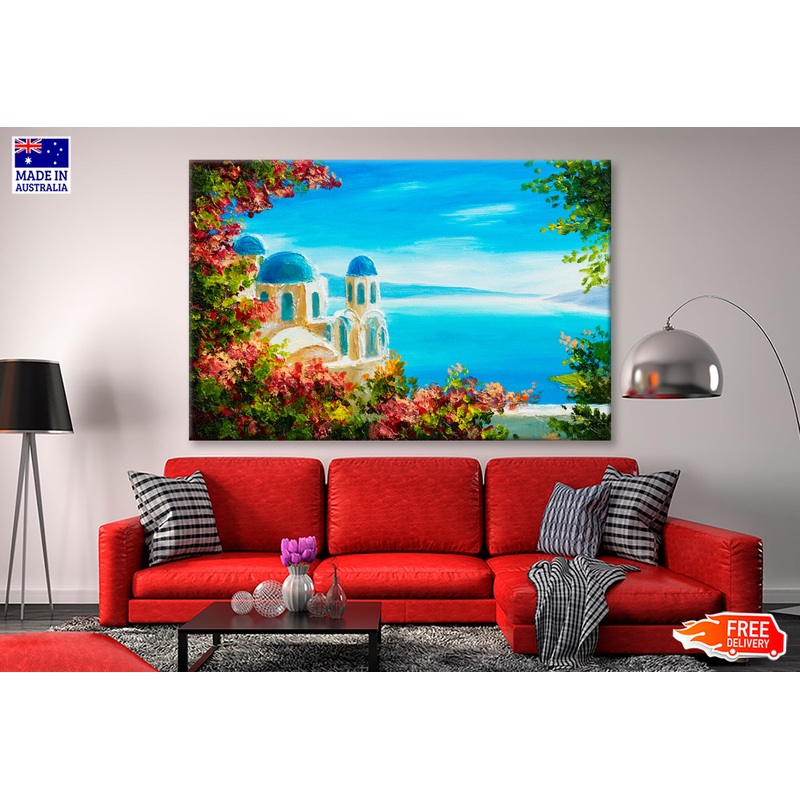 Summer Flowers Near The Sea Oil Painting Limited Edition High Quality Print