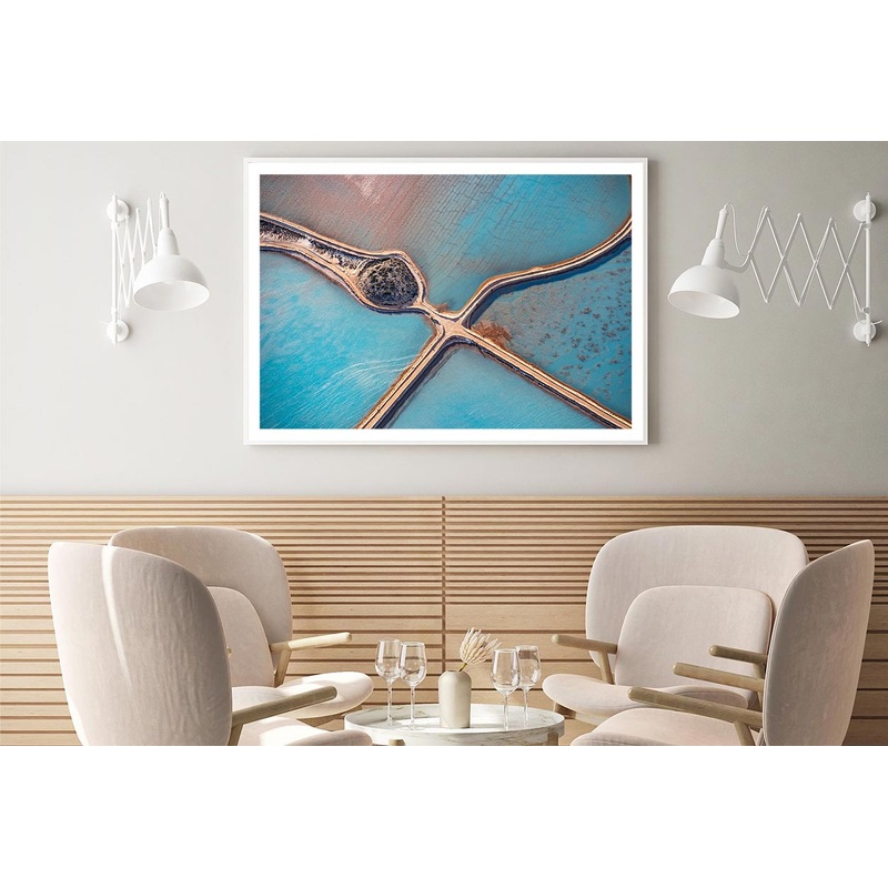 Aerial Of Salt Works Australia Home Decor Premium Quality Poster Print Choose Your Sizes