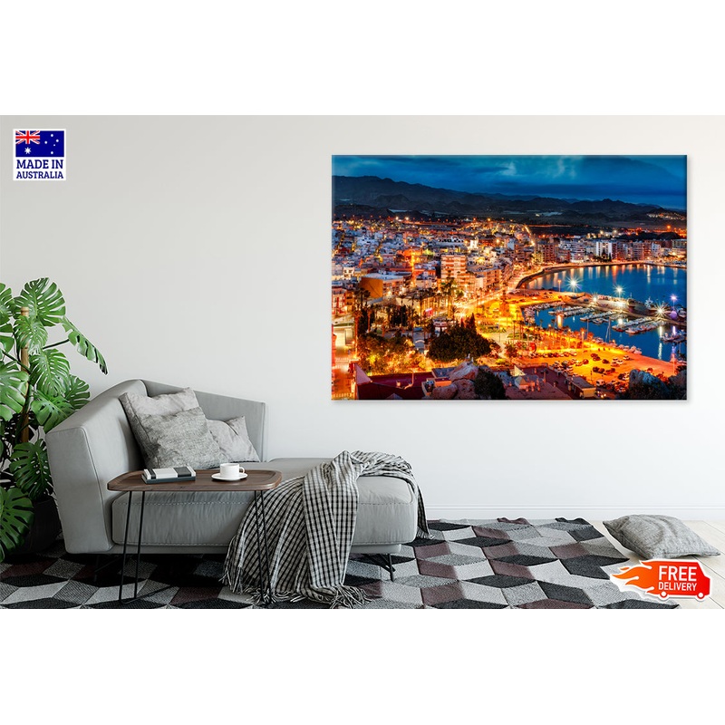 Aguilas spain by night Print 100% Australian Made
