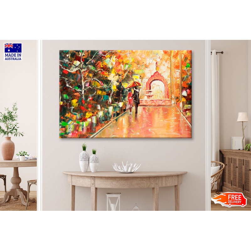 Architectural Arch Couple Oil Painting Wall Art Limited Edition High Quality Print