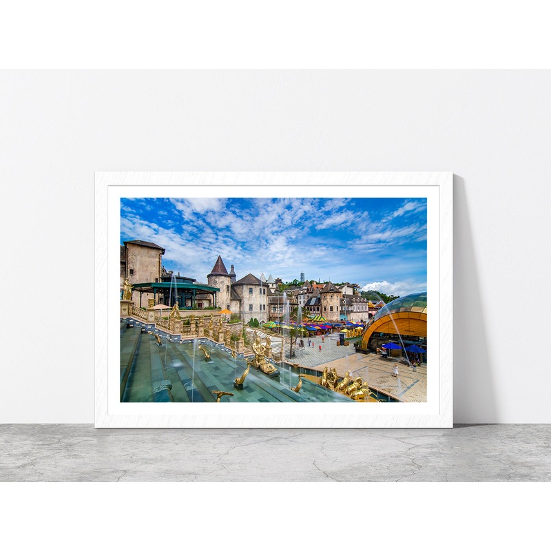 Beautiful Cityscape In Vietnam  Glass Framed Wall Art, Ready to Hang Quality Print