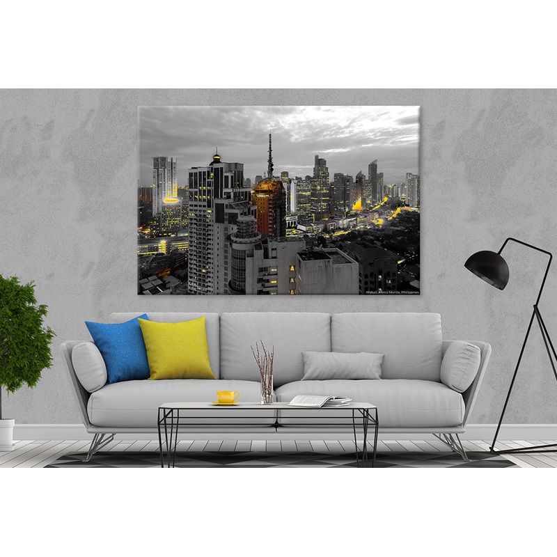 Makati Skyline, Manila Philippines Abstract Stunning Design Print 100% Australian Made