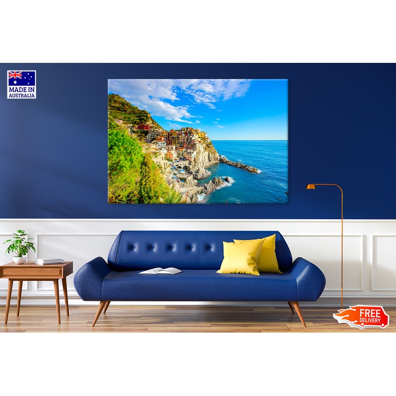 Manarola town Liguria Italy Print 100% Australian Made