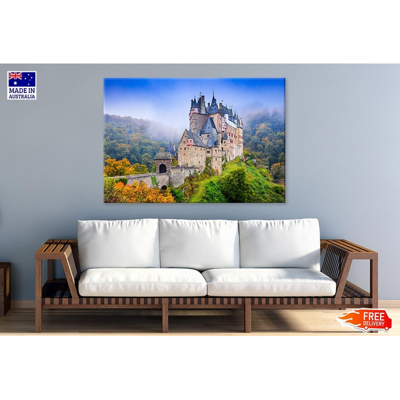 Medieval Castle On The Hills Print 100% Australian Made
