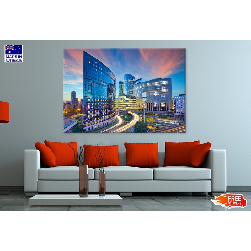 Modern buildings in Paris Print 100% Australian Made