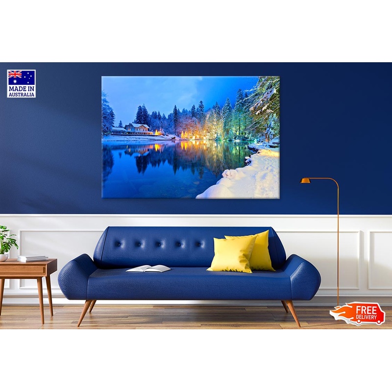 Mountain Lake In The Swiss Alps Print 100% Australian Made