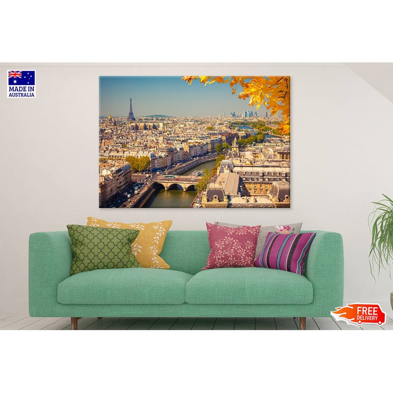 Paris Skyline Eiffel Tower Print 100% Australian Made