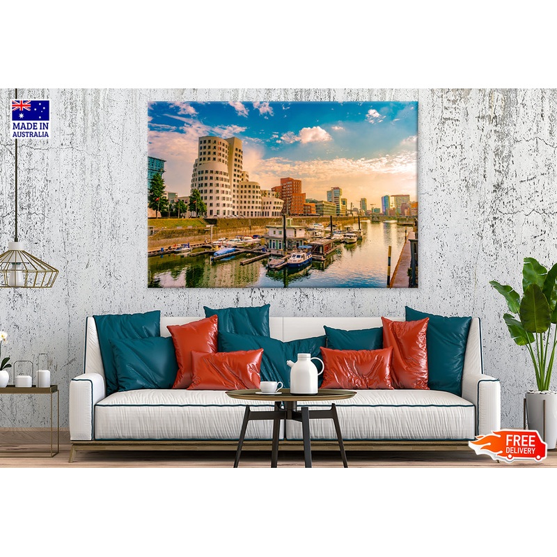 Rhine River Dusseldorf Germany Print 100% Australian Made