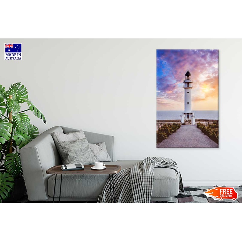 Road Leading To Lighthouse sunset Print 100% Australian Made