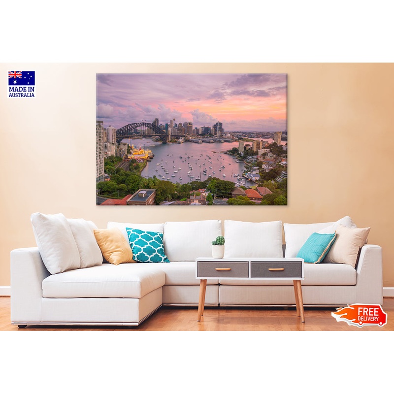 Sydney Town skyline Australia Print 100% Australian Made