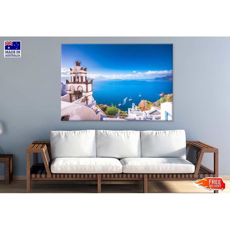 Traditional houses in Greece Print 100% Australian Made
