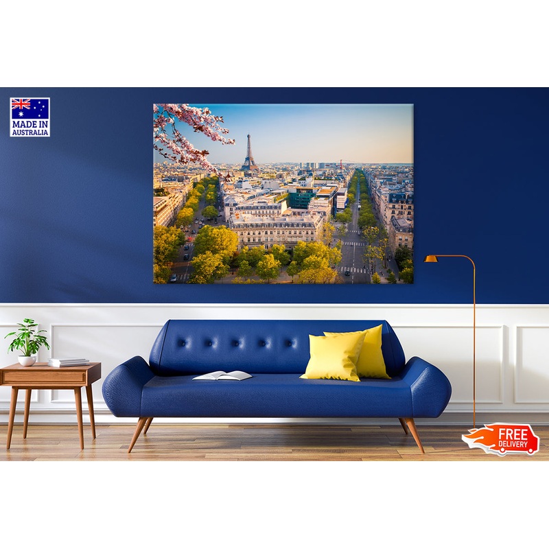 View on Paris at evening France Print 100% Australian Made
