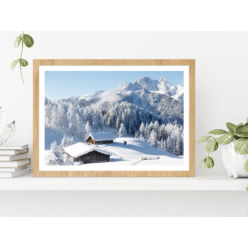 Winter wonderland in the Austria Glass Framed Wall Art, Ready to Hang Quality Print