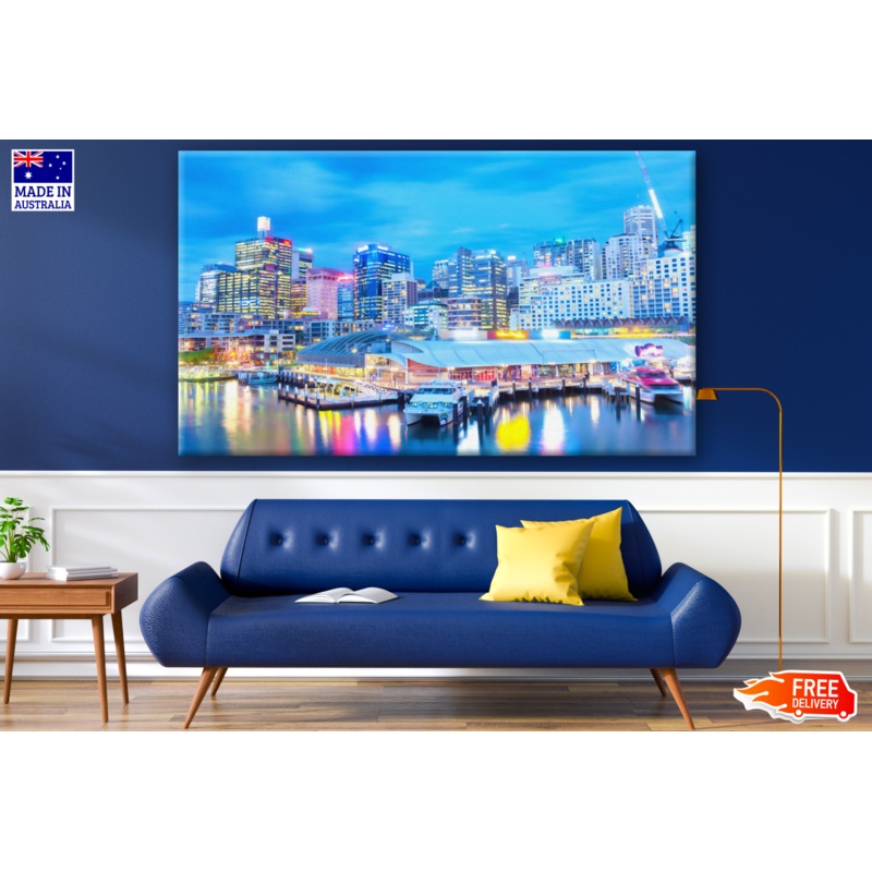 Bay City View Night Photograph Print 100% Australian Made