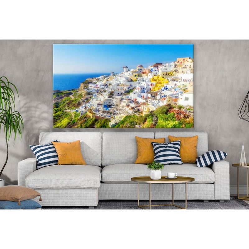 Beautiful Castle of Oia in Greece Photograph Print 100% Australian Made