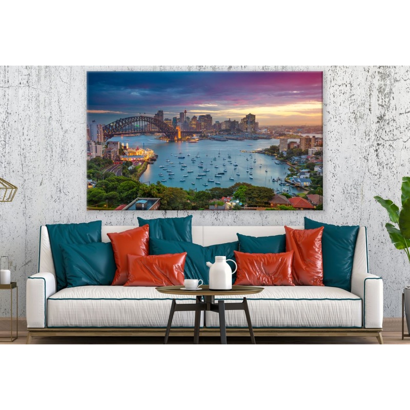 Beautiful Sydney Sunset Skyline Print 100% Australian Made