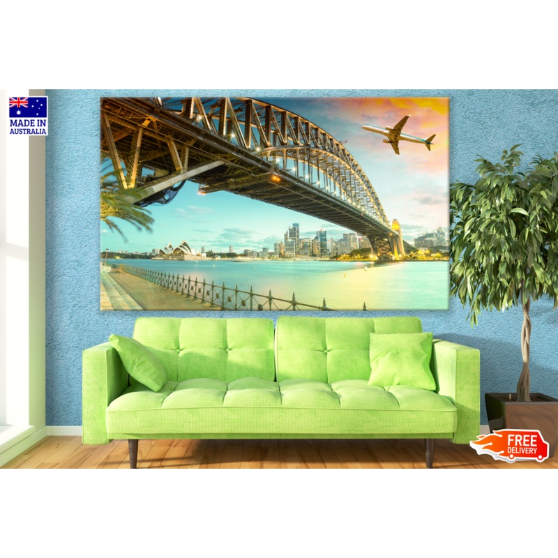 Bridge & Airplane Photograph Print 100% Australian Made