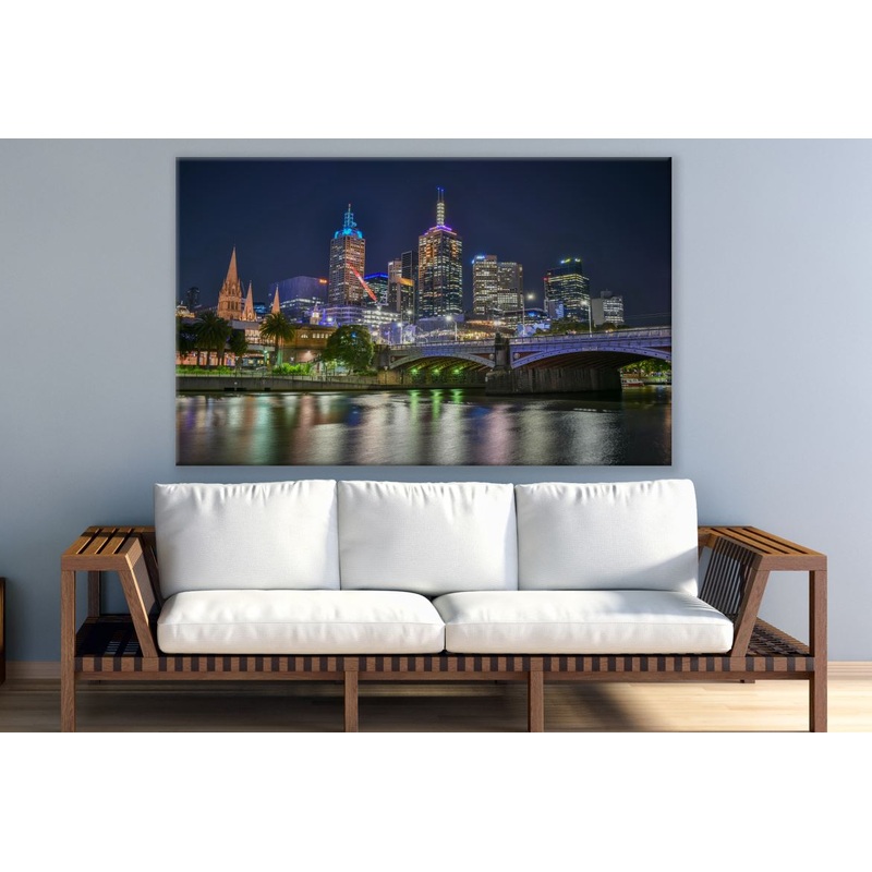 Melbourne City Center & River Print 100% Australian Made