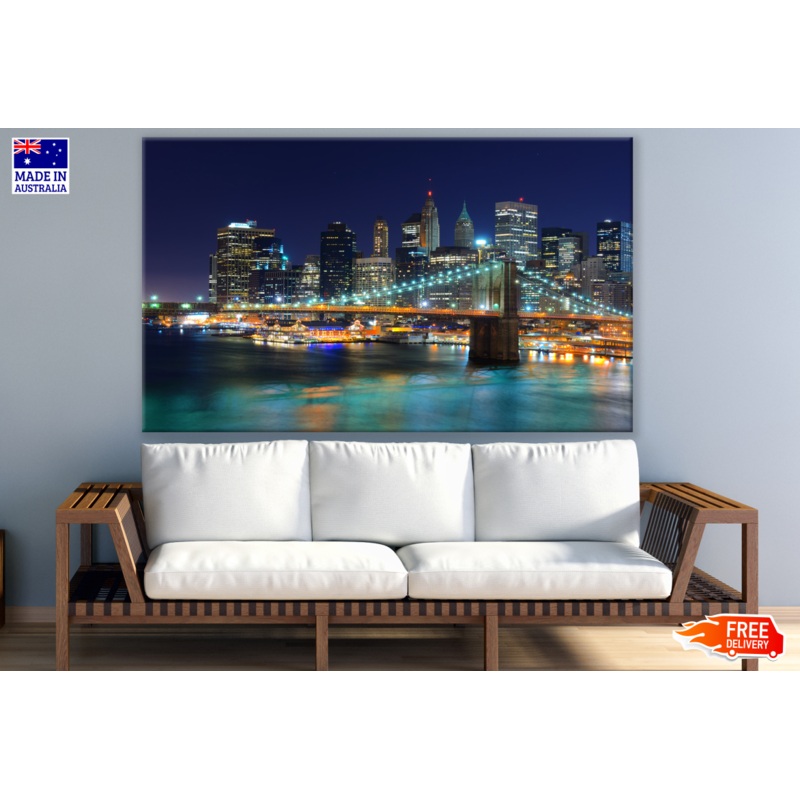 Newyork City NIght View Photograph Print 100% Australian Made