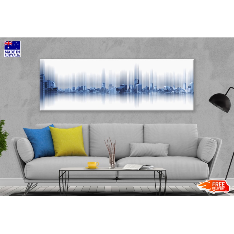 Panoramic Canvas City View Painting High Quality 100% Australian made wall Canvas Print ready to hang