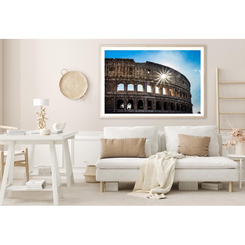 Sky & Views of The Coliseum Rome Home Decor Premium Quality Poster Print Choose Your Sizes