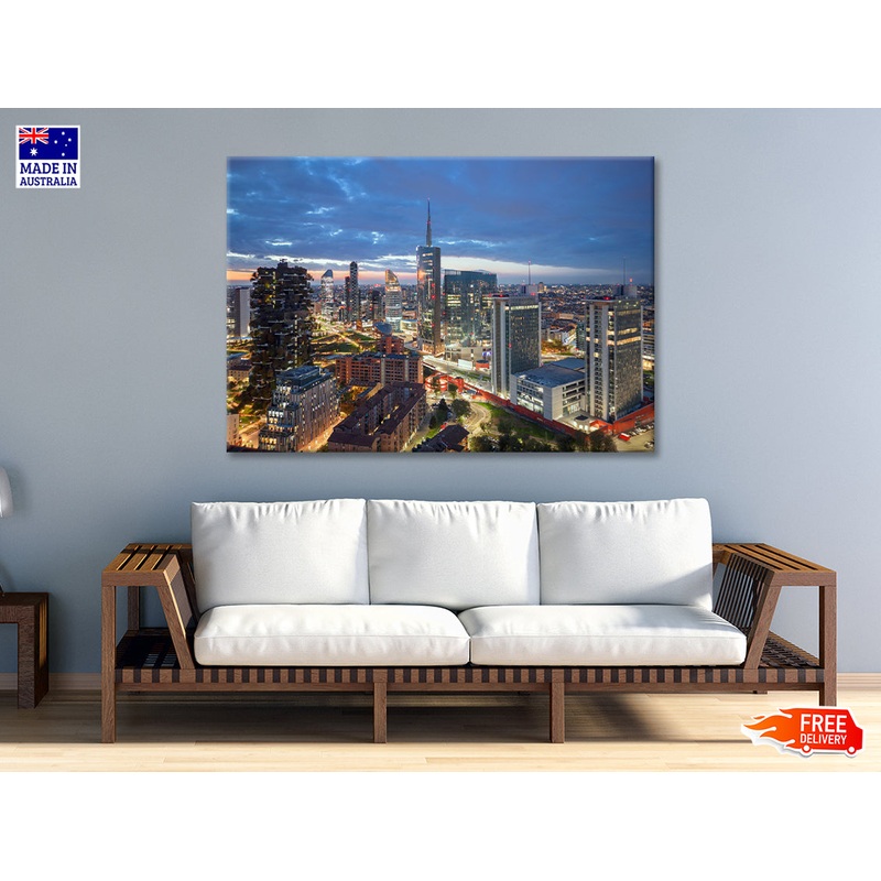 Skyline Of Milano Porta Nuova Print 100% Australian Made