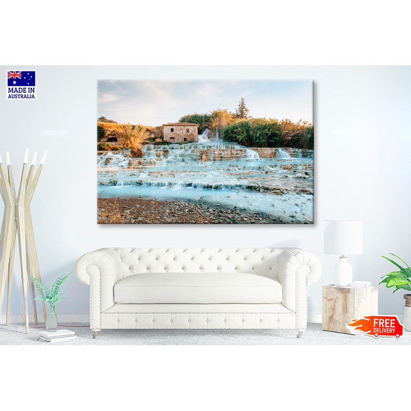 Terme Di Saturnia - Mill Waterfalls, Tuscany, Italy Wall Art Decor 100% Australian Made