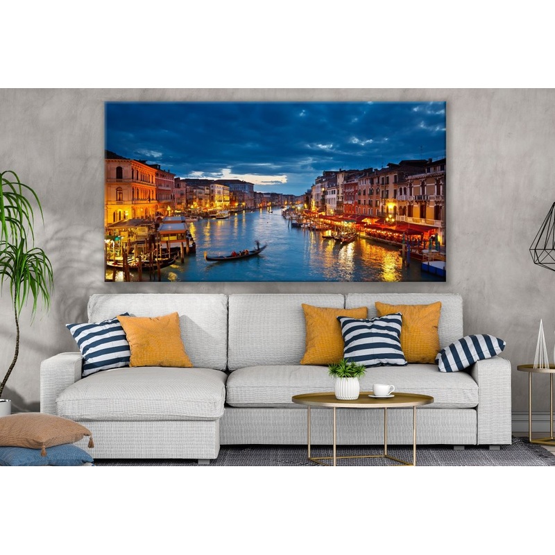 Venice Italy River Sunset View Print 100% Australian Made