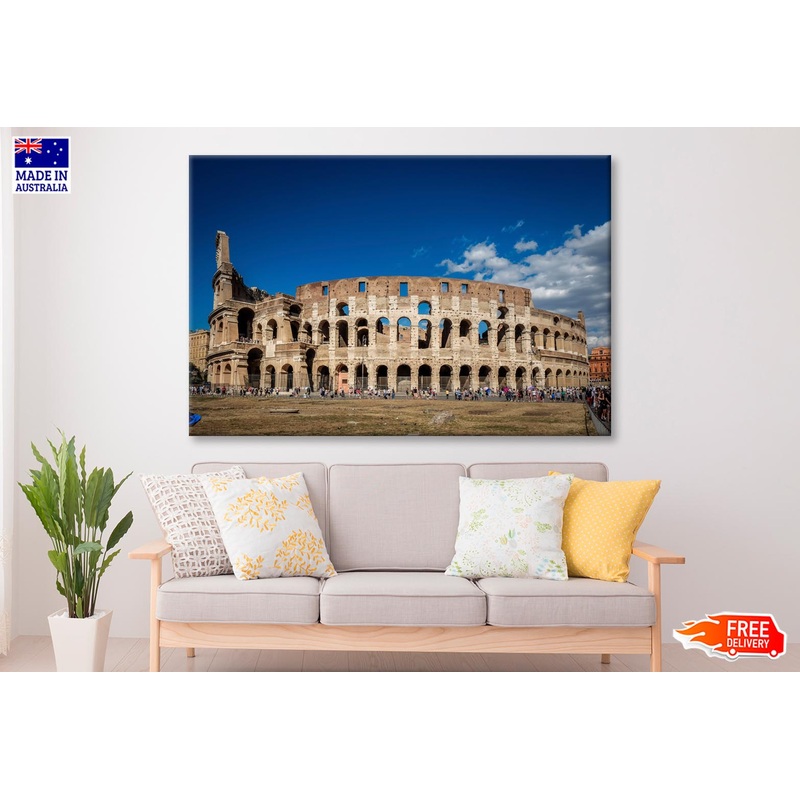Views Of the Coliseum Rome, Italy Wall Art Decor 100% Australian Made