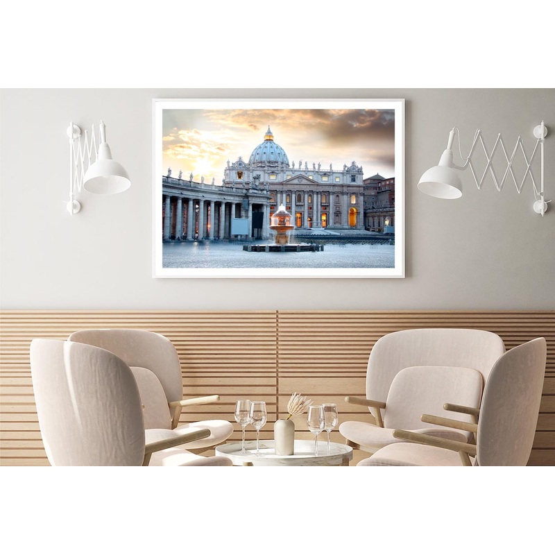 Basilica Di San Pietro, Vatican, Rome, Italy Home Decor Premium Quality Poster Print Choose Your Sizes