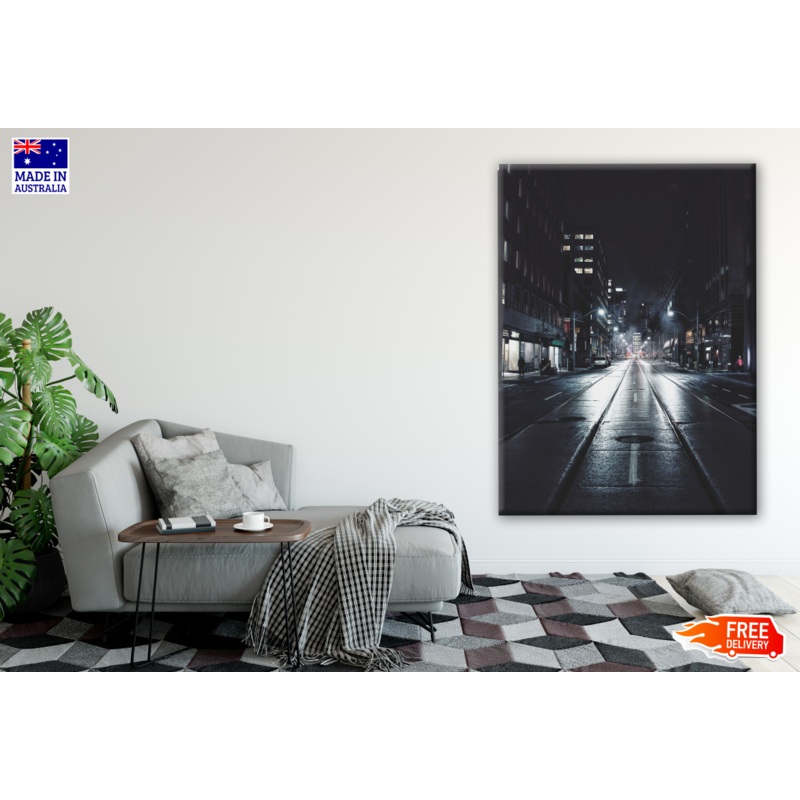 Night City Street View Photograph Print 100% Australian Made