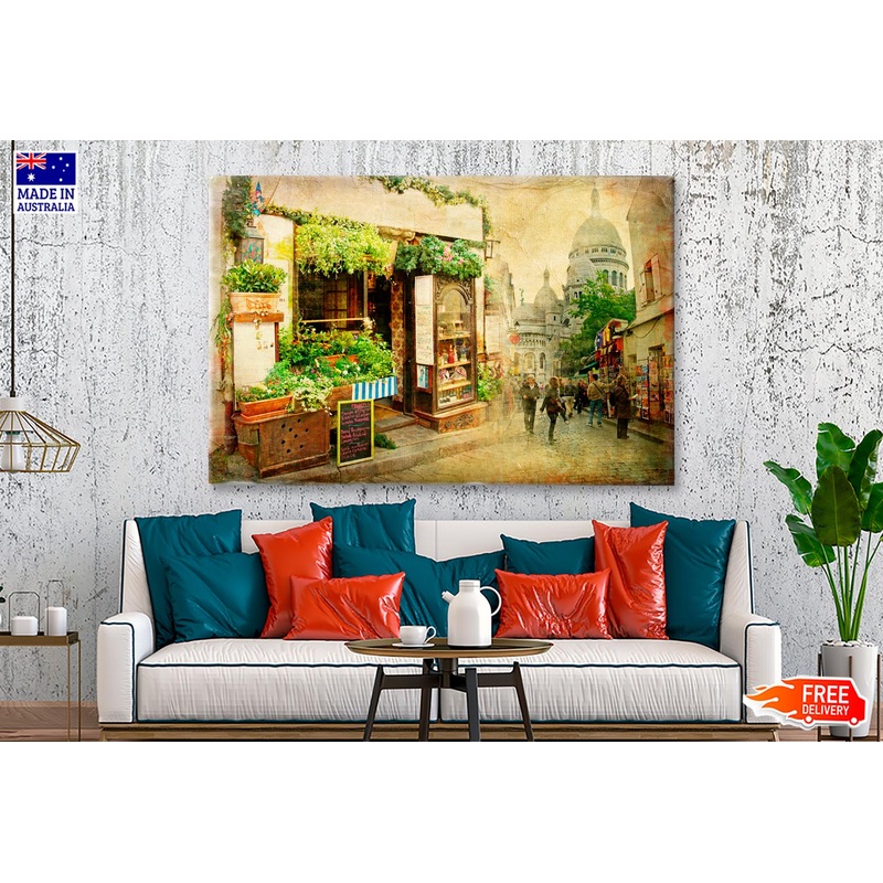 Parisian Streets - Montmartre Wall Art Decor 100% Australian Made