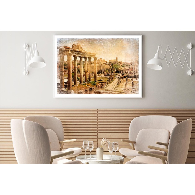 Roman Forums - Artistic Retro Styled PictureHome Decor Premium Quality Poster Print Choose Your Sizes