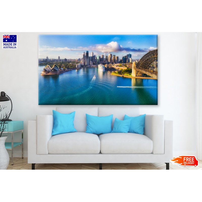 Sydney Harbour Aerial View Photograph Print 100% Australian Made