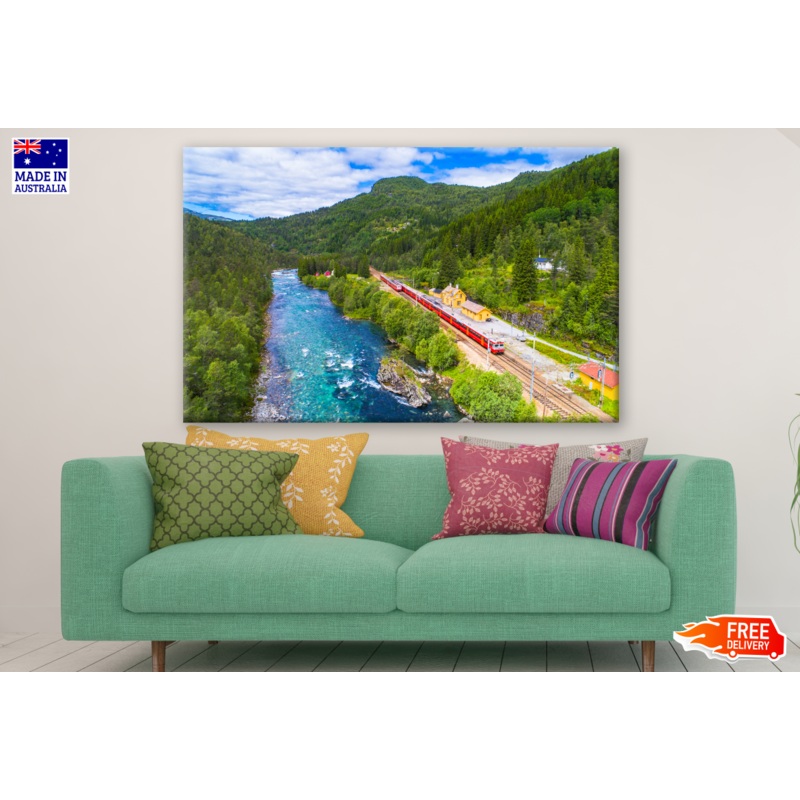 Train Oslo - Bergen in Mountains, Norway Photograph Print 100% Australian Made