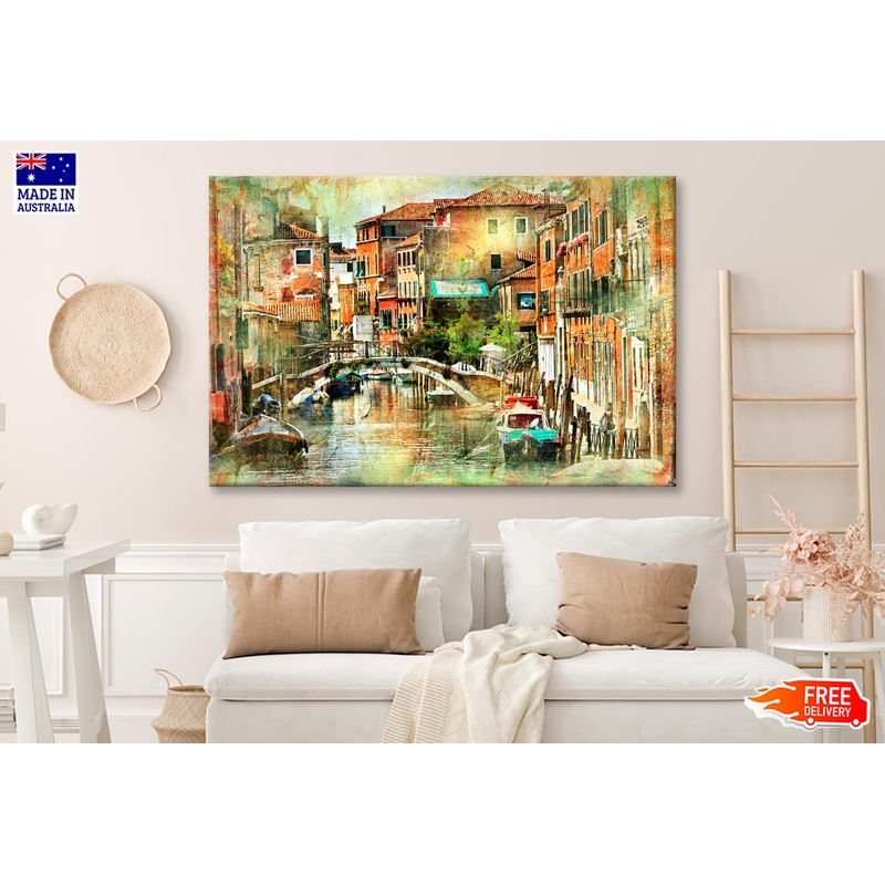 Venice, Artwork in Painting Style Wall Art Decor 100% Australian Made