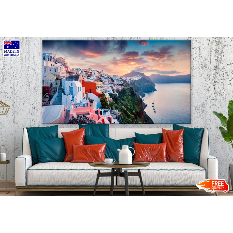 Village on Santorini, Greece Photograph Print 100% Australian Made